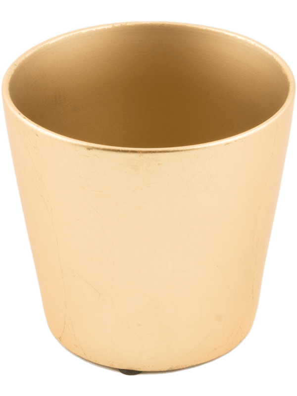 Basic Plant Pot 11cm Height 10cm Dia Round Minipot Gold