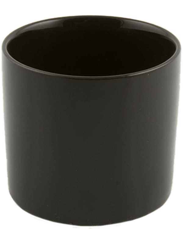 Basic Plant Pot 10cm Height 8cm Dia Cylinder Minipot Black