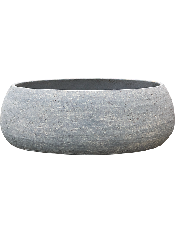 Dolomites Plant Pot 23cm Height 58cm Dia Bowl Dark Grey