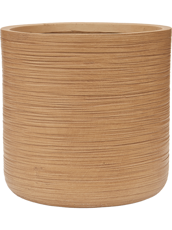 Baq Dune Plant Pot 37cm Height 32cm Dia Cylinder Brown Beige