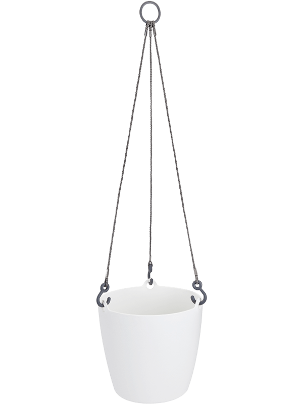 Brussels® Plant Pot 18cm Height 18cm Dia Hanging Basket White