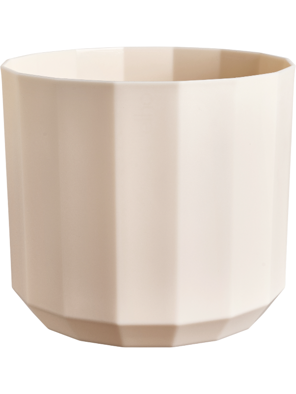 Facet Plant Pot 15cm Height 16cm Dia Round Almond Pink