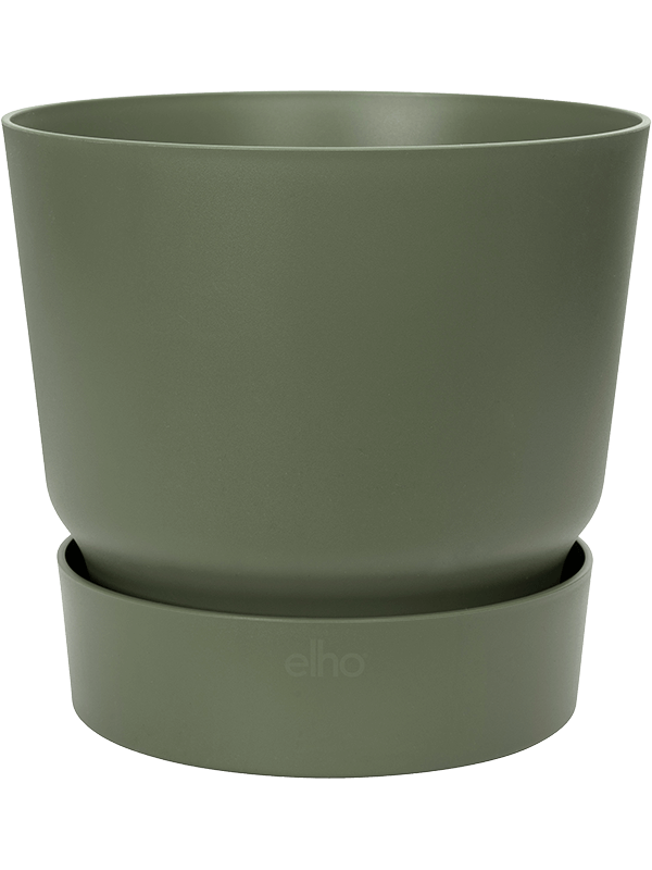 Greenville Plant Pot 23cm Height 23.5cm Dia Round Leaf green