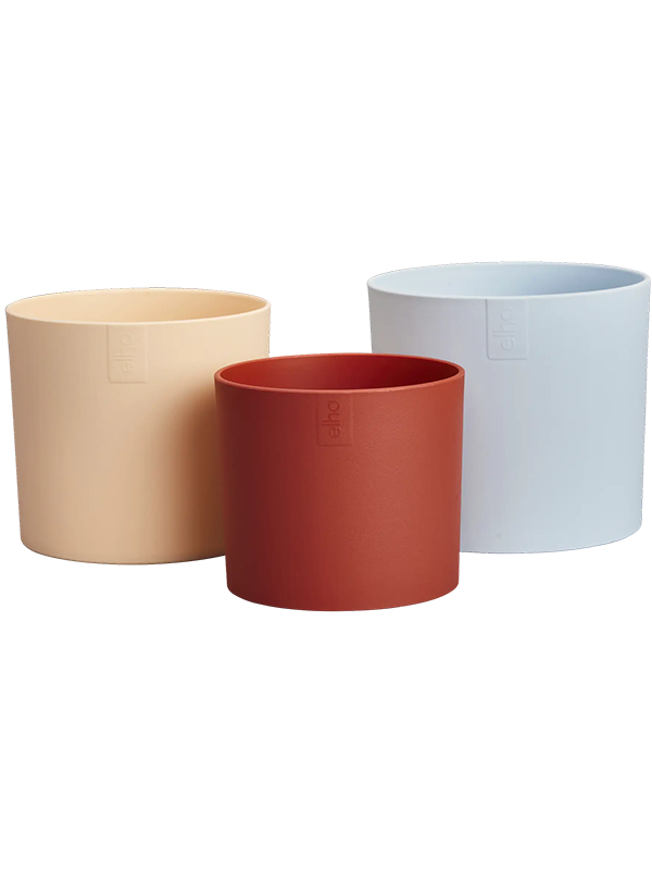 Lex Pott Plant Pot 12cm Dia Flowerpot Sky Blue Multicolor (set of 3)