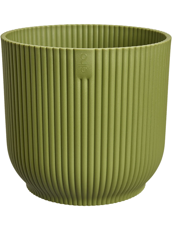 Vibes Fold Plant Pot 23cm Height 24cm Dia Round Fern Green