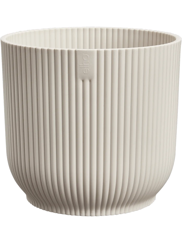 Vibes Fold Plant Pot 36cm Height 38cm Dia Round Linen White