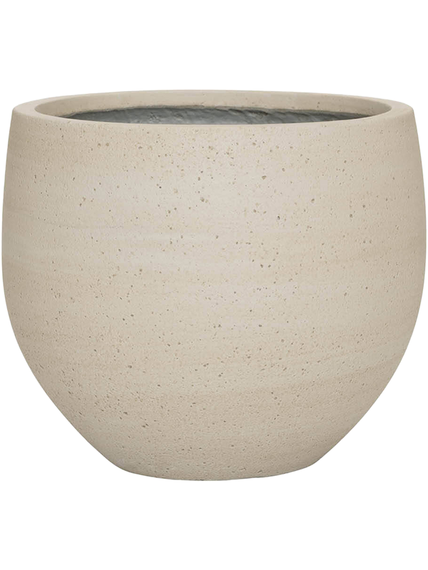 Cement & Stone Plant Pot 21cm Height 20cm Dia Mini Orb M Beige Washed