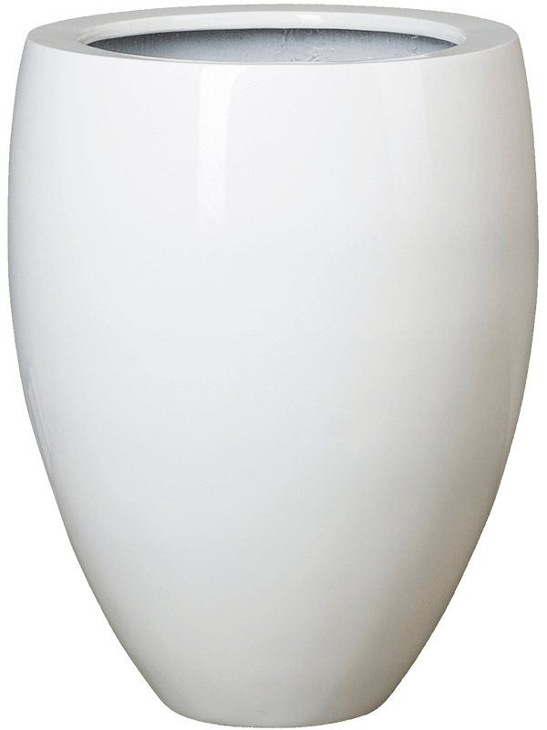 Fiberstone Plant Pot 45cm Height 33cm Dia Bond S Glossy White