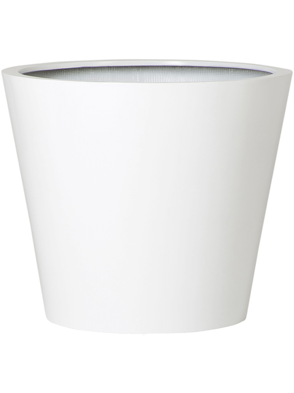 Fiberstone Plant Pot 60cm Height 60cm Dia Bucket L Glossy White