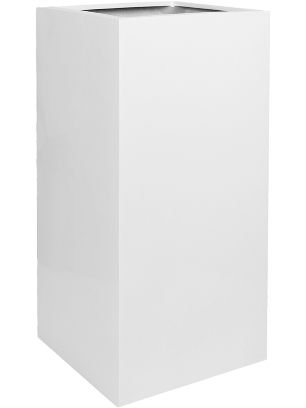 Fiberstone Plant Pot 80cm Height 38cm Dia Bouvy L Glossy White