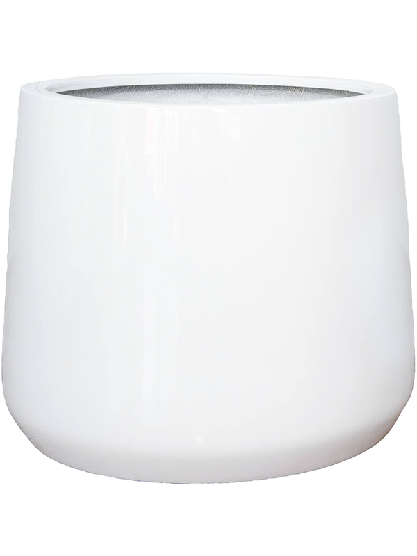 Fiberstone Plant Pot 61cm Dia Jumbo Patt XS Glossy White