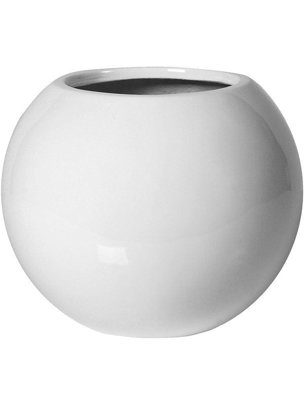Fiberstone Plant Pot 25cm Height 19cm Dia Beth S Glossy White