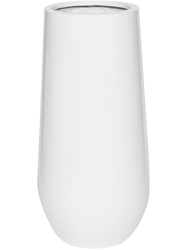 Fiberstone Plant Pot 70cm Height 25cm Dia Nax M Glossy White