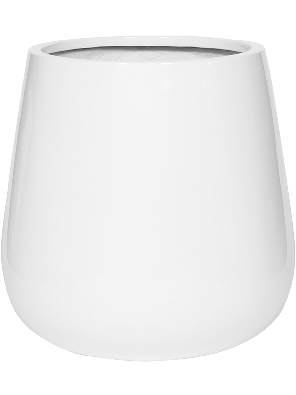 Fiberstone Plant Pot 46cm Height 32cm Dia Pax M Glossy White