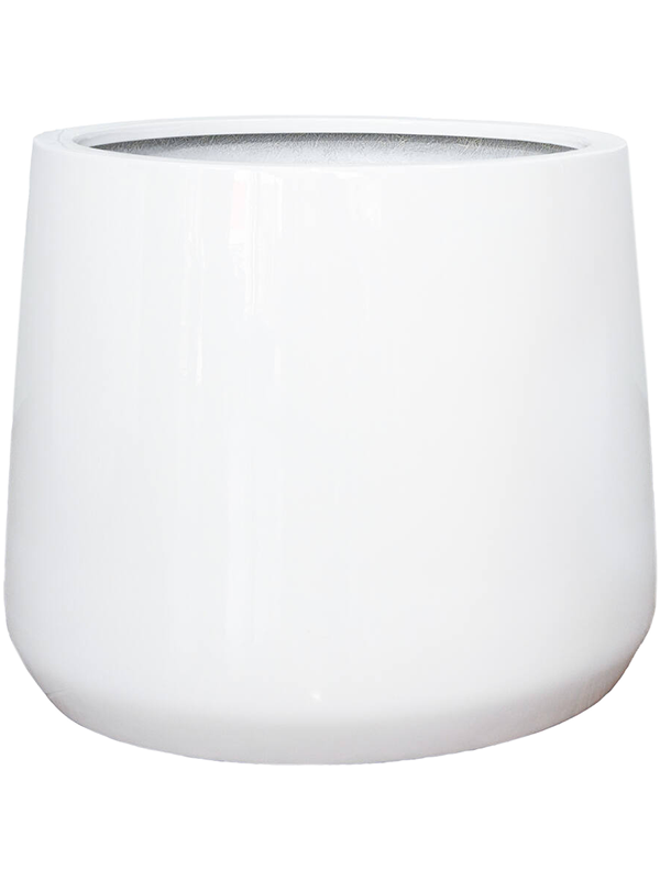 Fiberstone Plant Pot 47cm Dia Patt M Glossy White