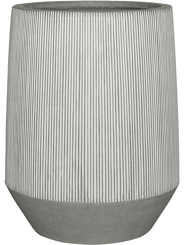 Ridged Plant Pot 68cm Height 41cm Dia Harith High L, White Stripe