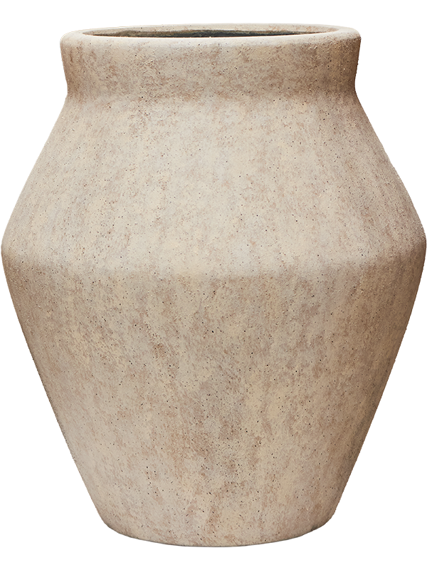 Mineral Plant Pot 68cm Height 33cm Dia Fleuri High M Travertine Beige