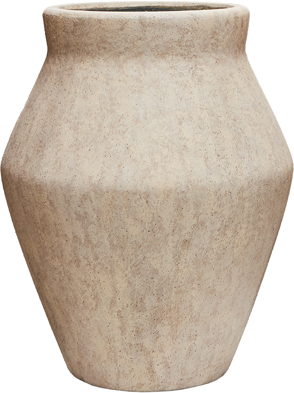 Mineral Plant Pot 61cm Height 37cm Dia Fleuri L Travertine Beige