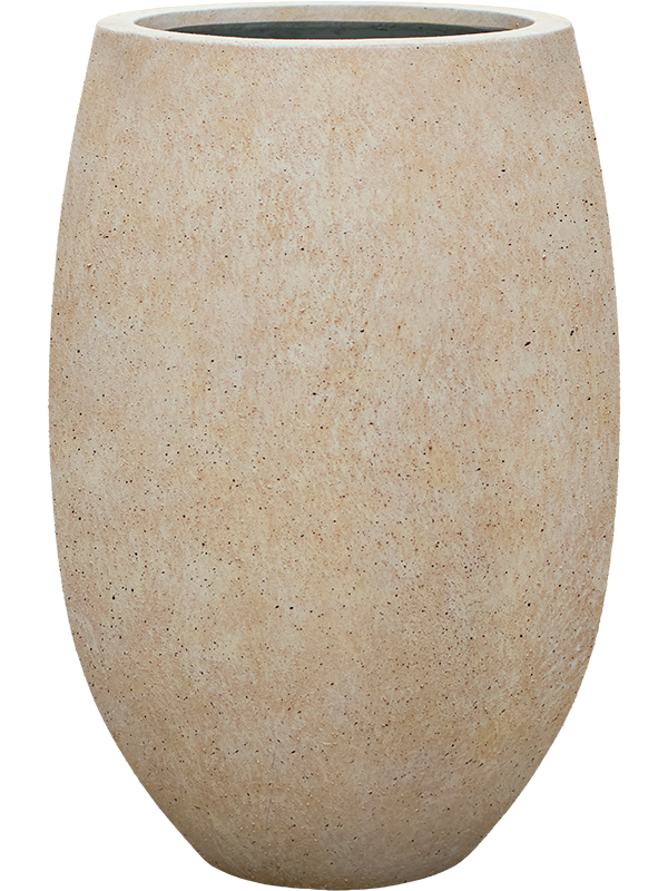 Mineral Plant Pot 74cm Height 37cm Dia Lynn XL Travertine Beige