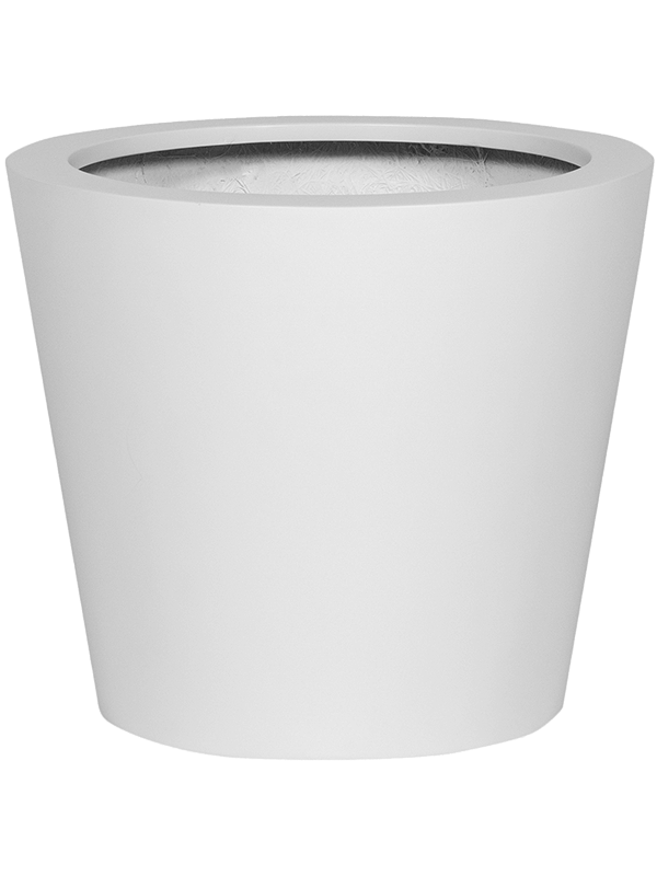 Fiberstone Plant Pot 35cm Height 34cm Dia Bucket XS Matt white