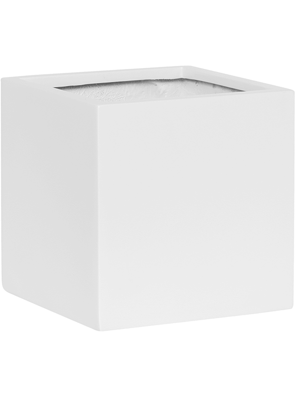 Fiberstone Plant Pot 20cm Height 18cm Dia Fleur M Matt white