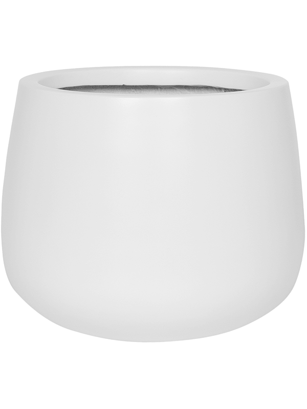 Fiberstone Plant Pot 22cm Height 18cm Dia Kevan M Matt white