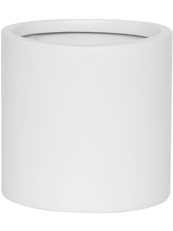 Fiberstone Plant Pot 15cm Height 14cm Dia Puk S Matt white