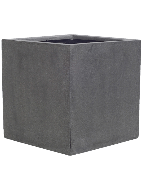 Fiberstone Plant Pot 30cm Height 24cm Dia Block S Grey