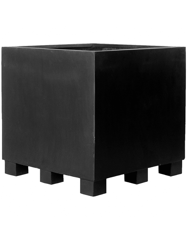 Fiberstone Plant Pot 70cm Height 65cm Dia Jumbo M Black With Feet