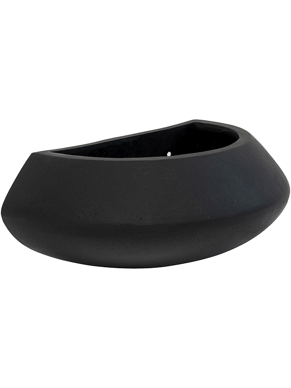 Natural Wally Plant Pot 12cm Height 29cm Dia Mini Tara XS Black