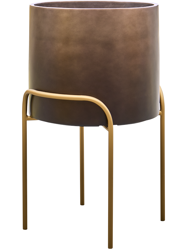 Baq Gradient Elevated Plant Pot 76cm Height 42cm Dia Cylinder High Matt Coffee ( + voet)