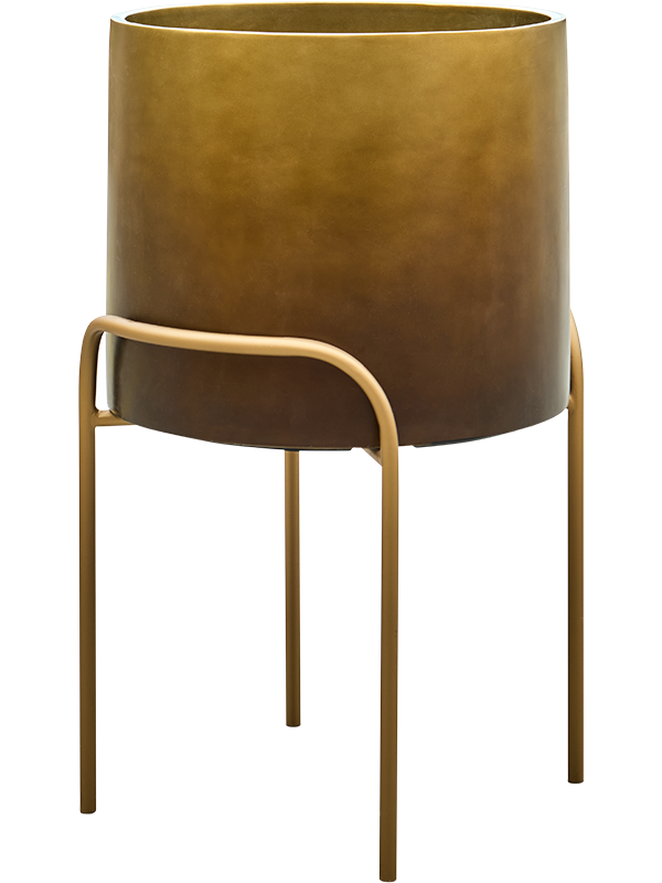 Baq Gradient Elevated Plant Pot 76cm Height 42cm Dia Cylinder High Matt Honey ( + voet)
