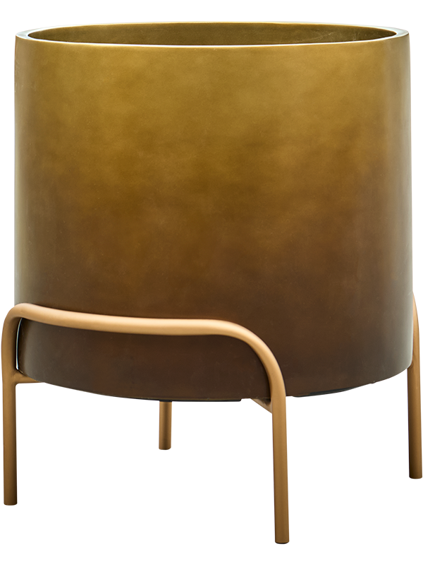Baq Gradient Elevated Plant Pot 53cm Height 42cm Dia Cylinder Low Matt Honey ( + voet)