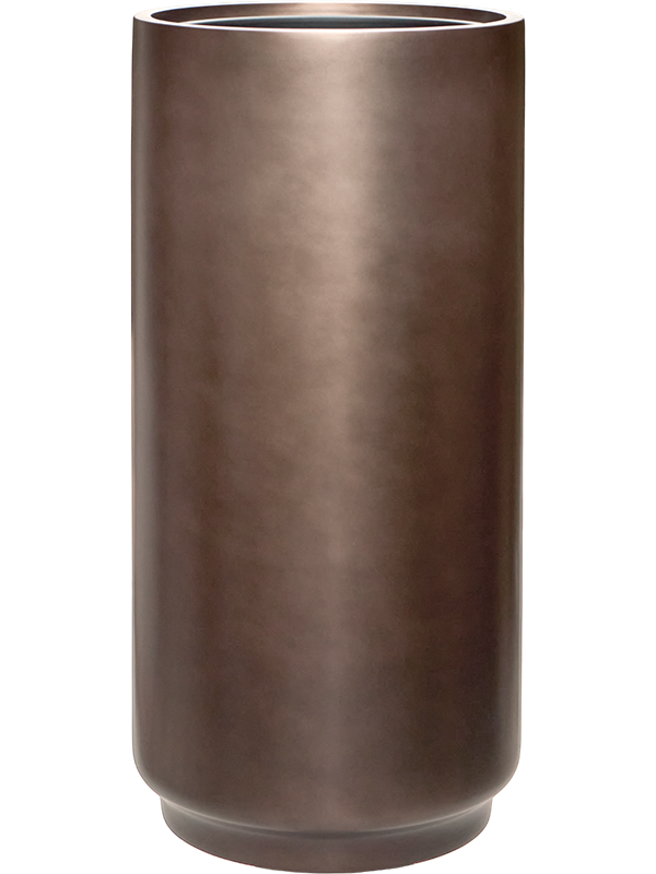 Baq Gradient Plant Pot 80cm Height 33cm Dia Cylinder Matt Coffee (with liner)