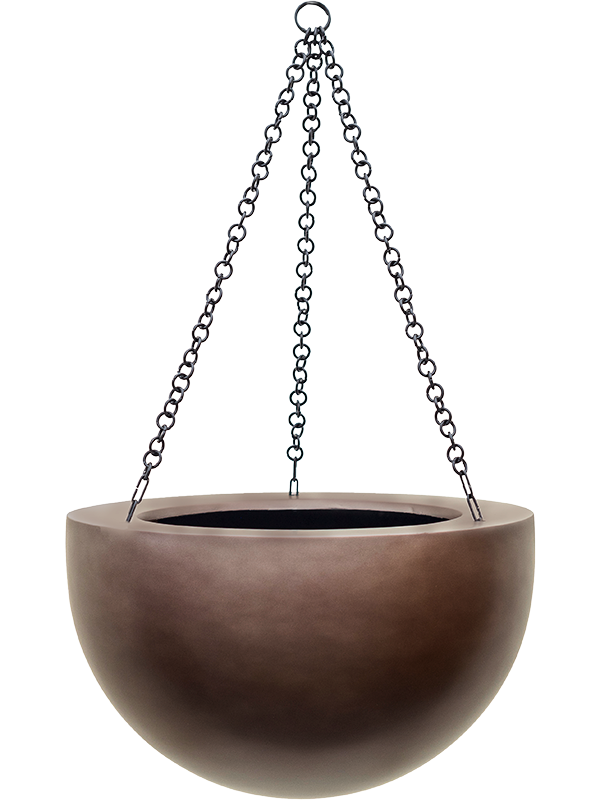 Baq Gradient Plant Pot 21cm Height 23cm Dia Hanging Bowl Matt Coffee