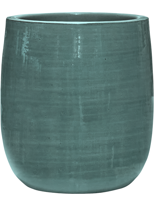 Plain Striped Plant Pot 31cm Height 22cm Dia Darcy Aqua