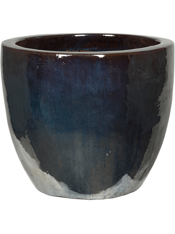 Plain Plant Pot 49cm Height 45cm Dia Couple Metal Glaze