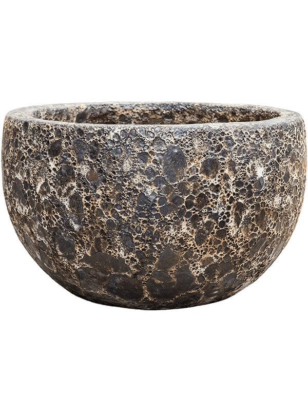 Baq Lava Plant Pot 24cm Height 33cm Dia Bowl Relic Black