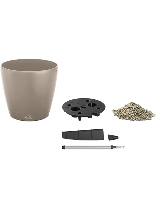 Lechuza Classico Color 60 Plant Pot 56cm Height 57cm Dia All Inclusive Set Sand Brown