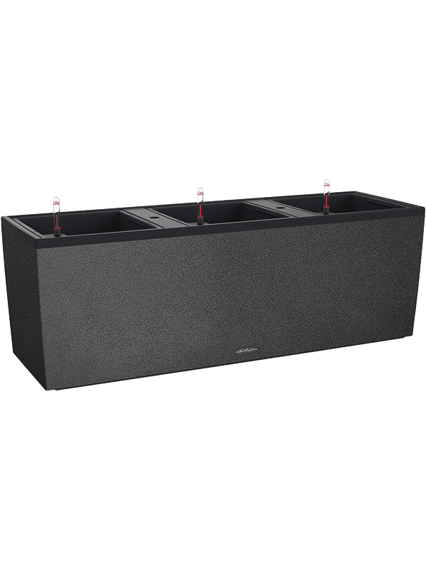 Lechuza Trio Stone 30 Plant Pot 34cm Height 30cm Dia All Inclusive set graphite black
