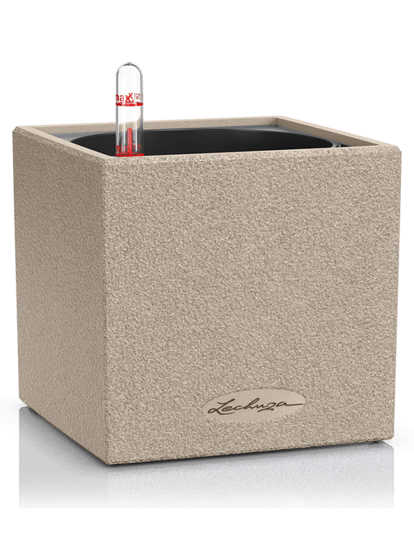 Lechuza Canto Stone 14 Plant Pot 14cm Height 12cm Dia All inclusive set sandbeige