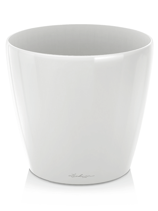Lechuza Classico Plant Pot 20cm Height 20cm Dia White High Gloss