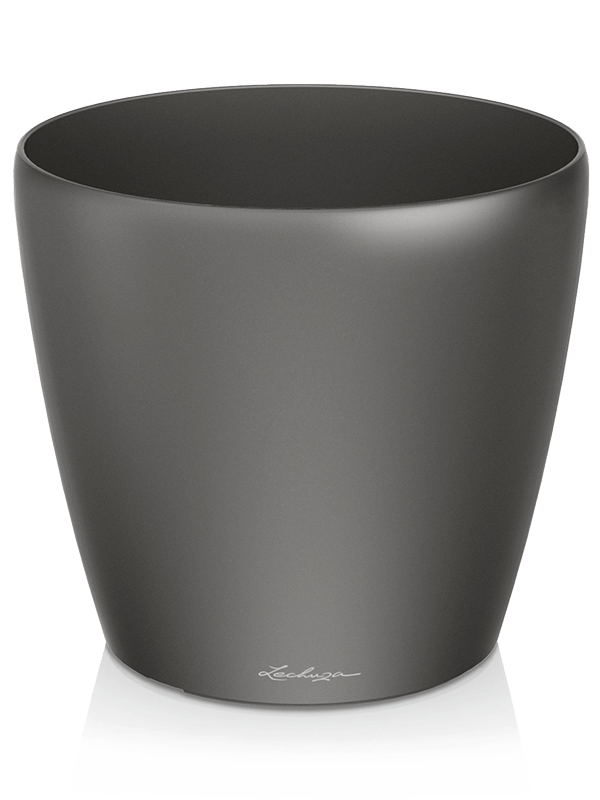 Lechuza Classico Plant Pot 26cm Height 26cm Dia Anthracite metallic