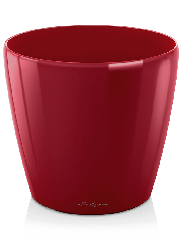 Lechuza Classico Plant Pot 26cm Height 26cm Dia Scarlet Red High-gloss