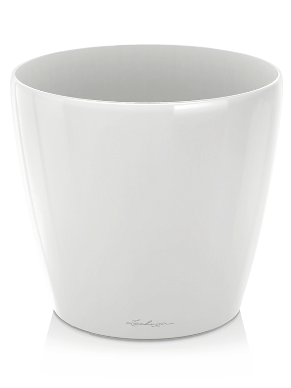 Lechuza Classico Plant Pot 32cm Height 33cm Dia White High Gloss