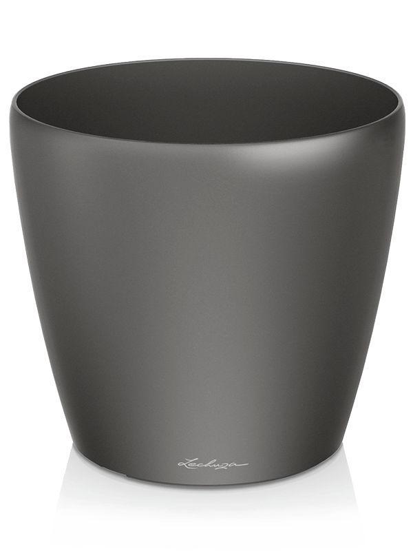 Lechuza Classico Plant Pot 56cm Height 57cm Dia Anthracite Metallic