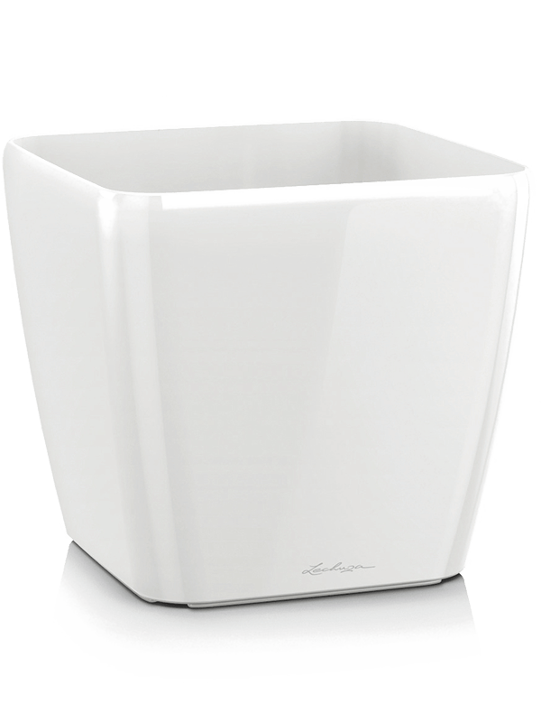 Lechuza Quadro Plant Pot 26cm Height 27cm Dia White