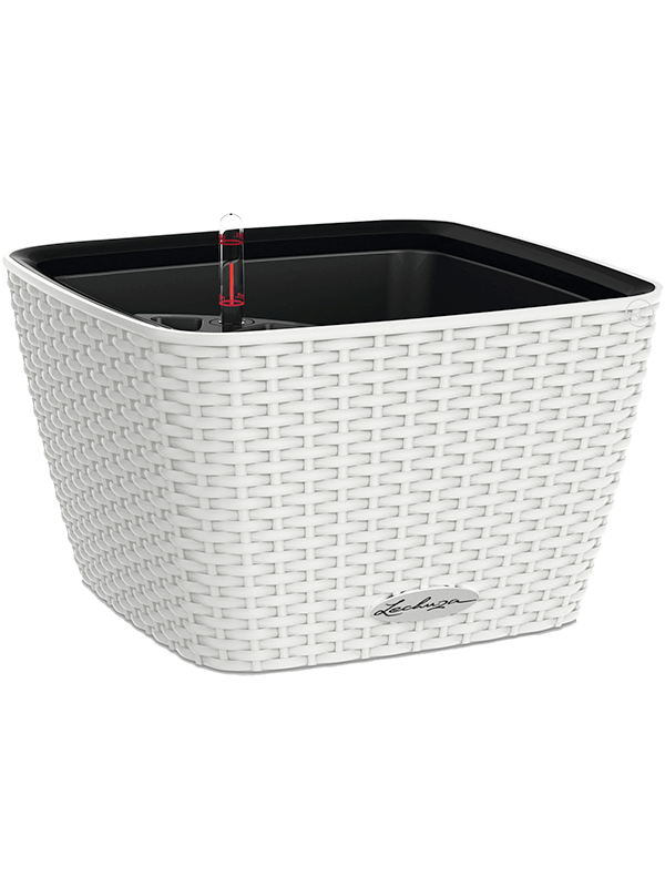 Lechuza Bacino Cottage Plant Pot 19cm Height 26cm Dia All Inclusive Set White
