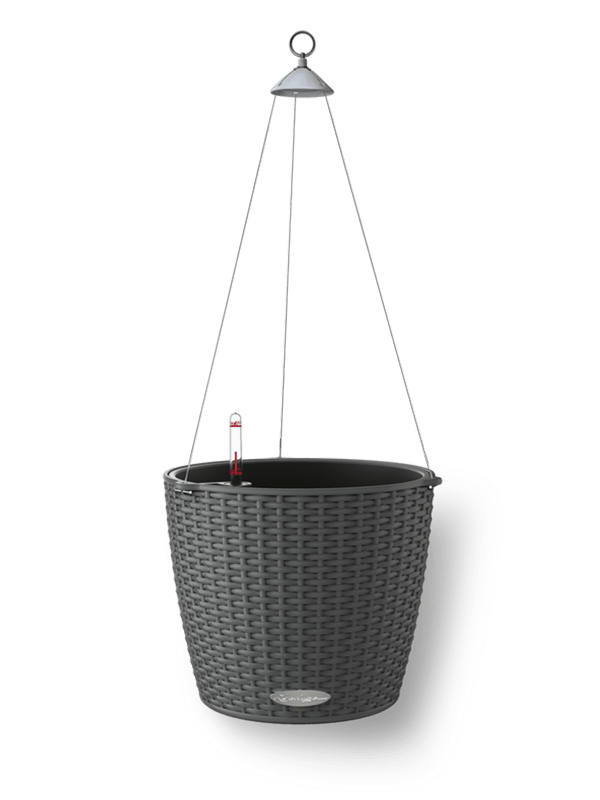 Lechuza Nido Cottage 28 Plant Pot 23cm Height 24cm Dia All Inclusive Set Granite