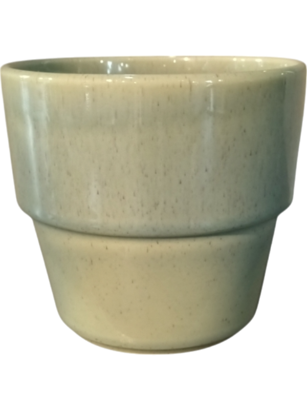 Cera Plant Pot 16cm Height 15cm Dia Pot Reactive Green